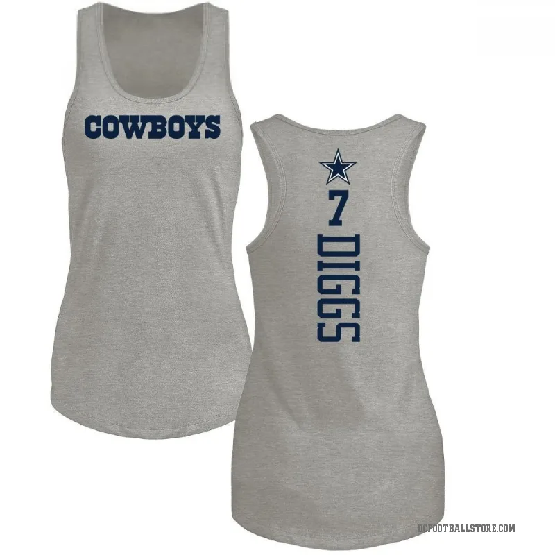 Trevon Diggs Women's Ash Dallas Cowboys Backer Tank Top -