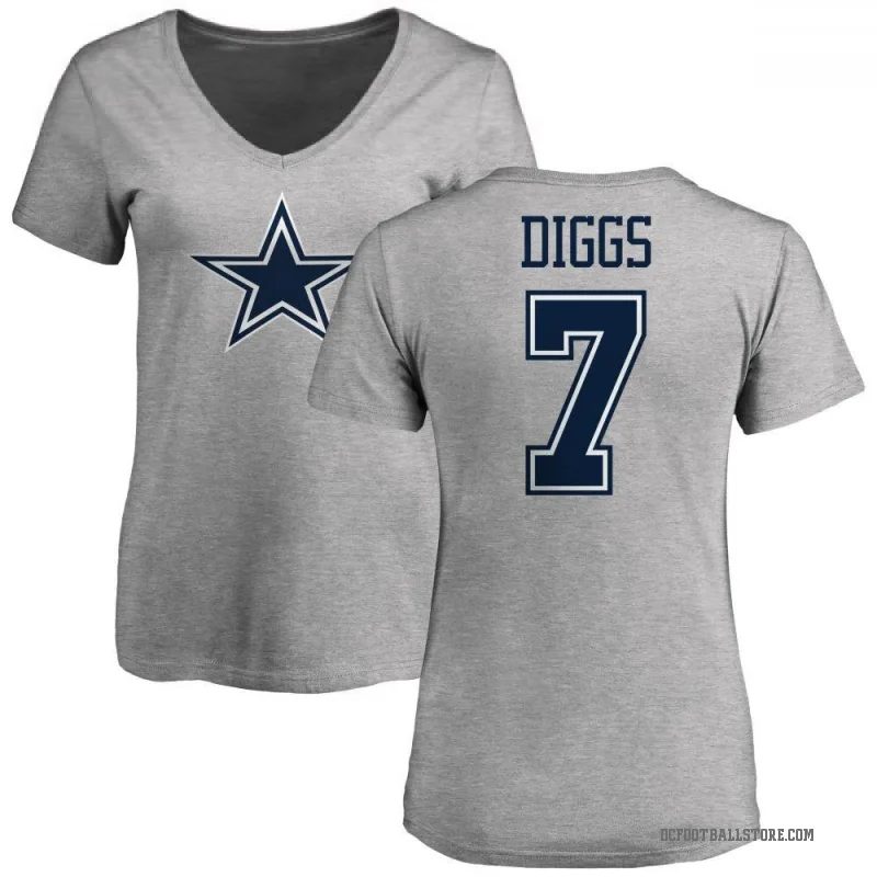 Trevon Diggs Women's Ash Dallas Cowboys Logo T-Shirt -