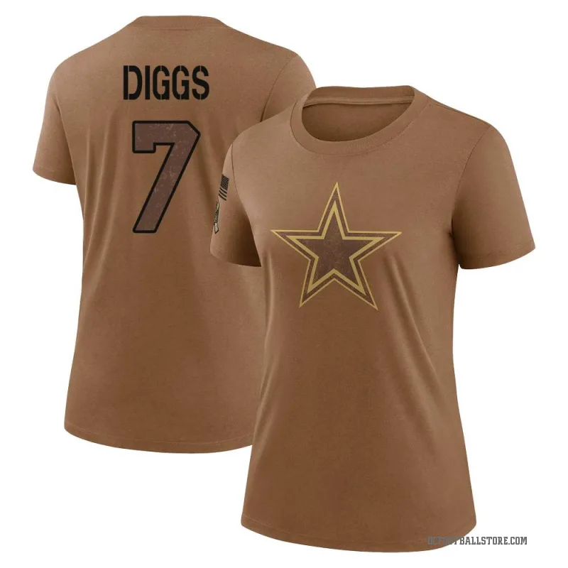 Trevon Diggs Women's Brown Dallas Cowboys 2023 Salute To Service Performance T-Shirt