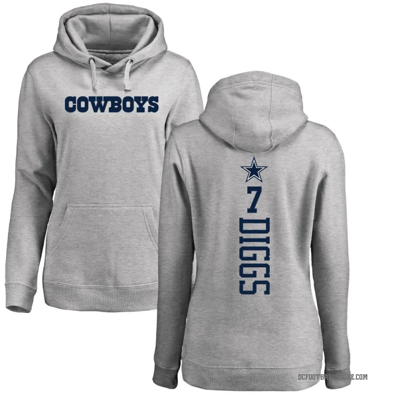 Trevon Diggs Women's Dallas Cowboys Pro Line by Branded Ash Backer Pullover Hoodie