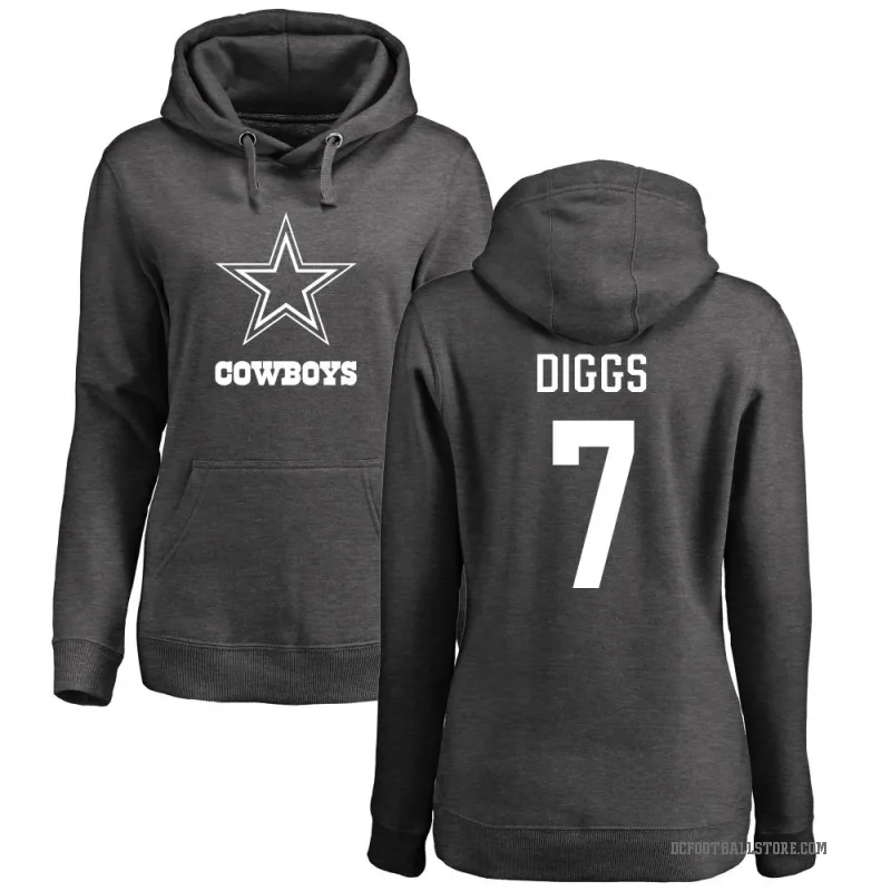 Trevon Diggs Women's Dallas Cowboys Pro Line by Branded Ash One Color Pullover Hoodie