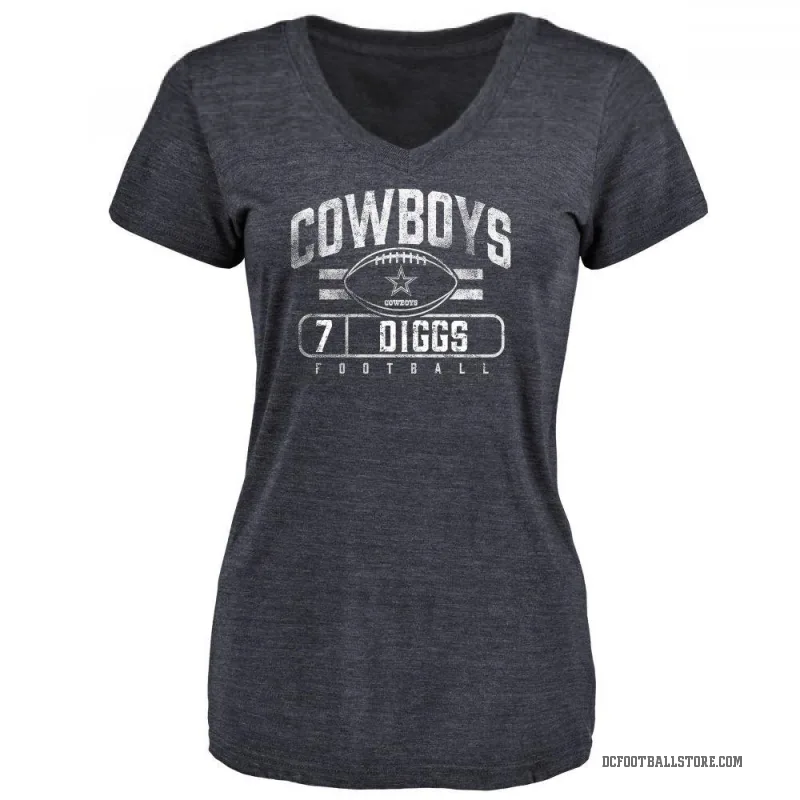Trevon Diggs Women's Navy Dallas Cowboys Flanker T-Shirt -