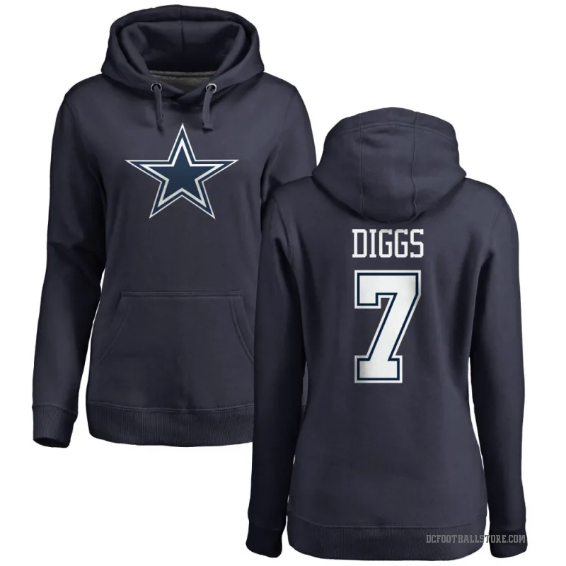 Trevon Diggs Women's Navy Dallas Cowboys Pro Line by Branded Pullover Hoodie