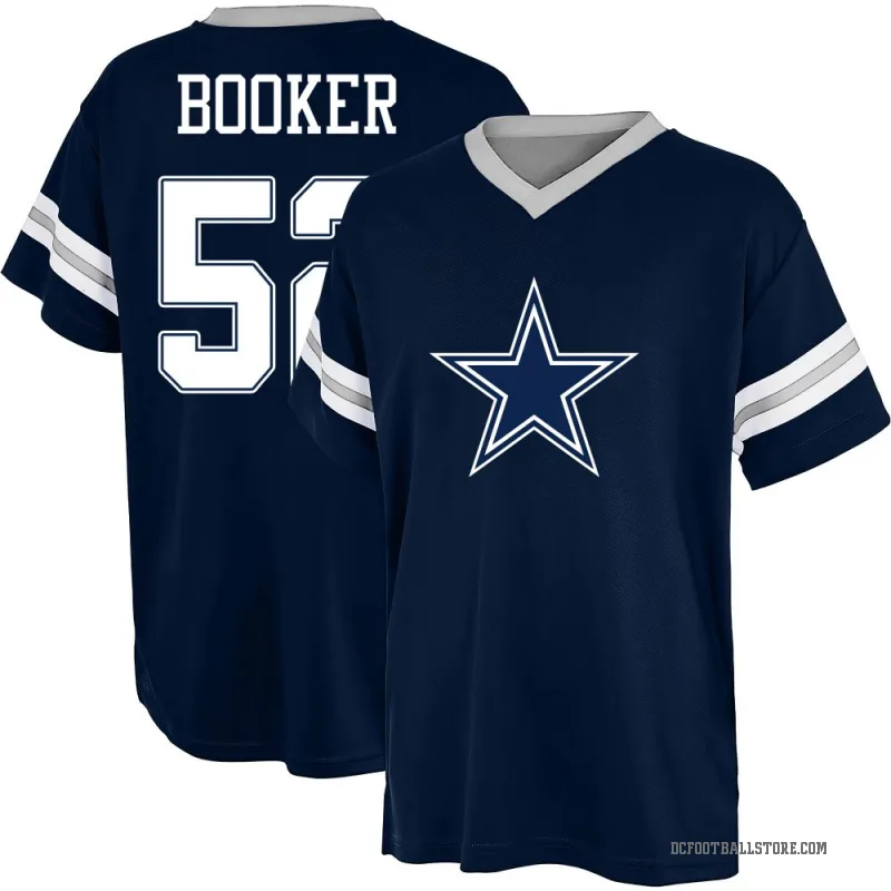 Tyler Booker Youth NavyBlue Dallas Cowboys Navy Blue Game Day V-Neck T-Shirt