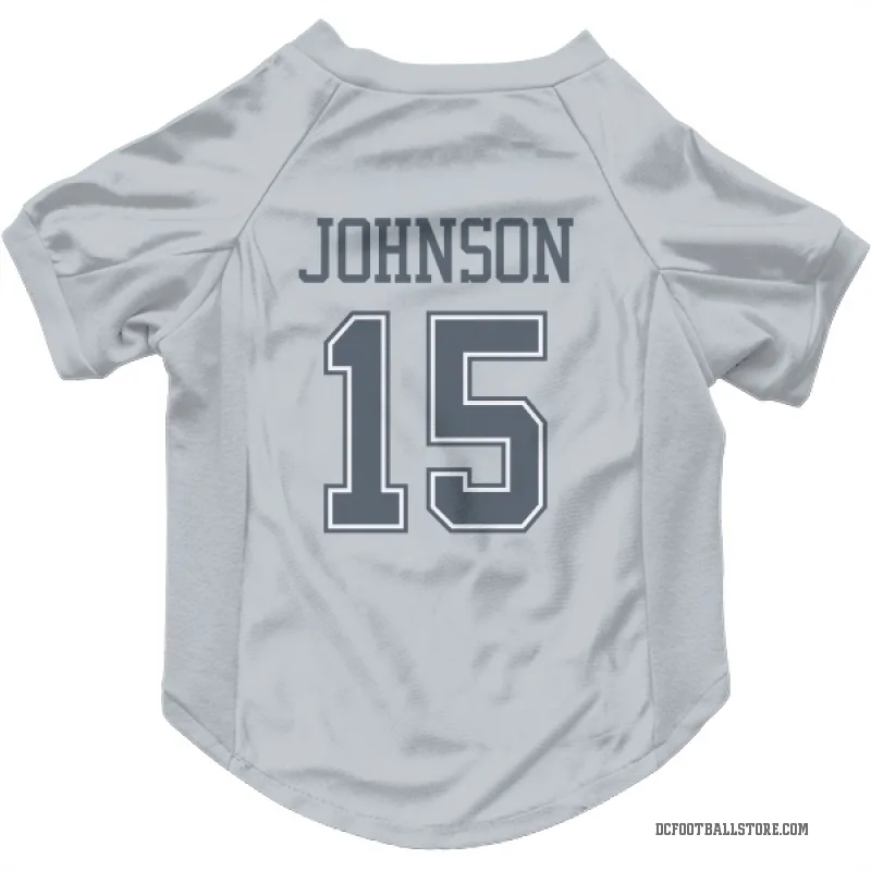 Tyler Johnson  Gray Dallas Cowboys  Cat & Dog Pet Jersey
