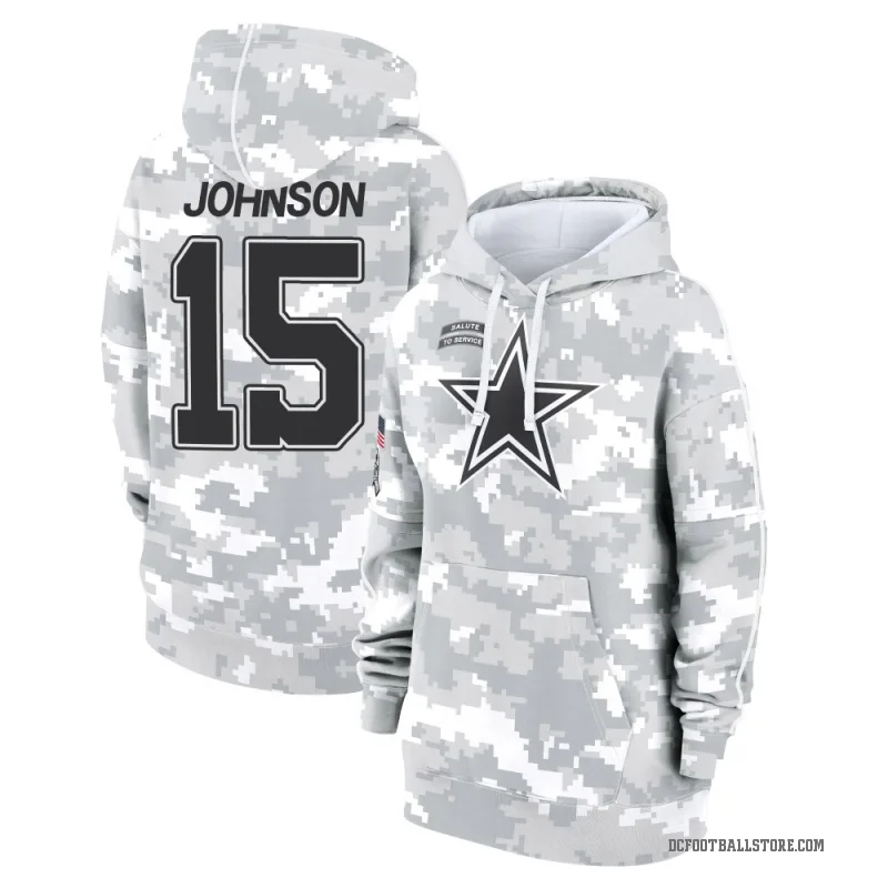 Tyler Johnson Women's Camo Dallas Cowboys Arctic 2024 Salute to Service Club Fleece Pullover Hoodie