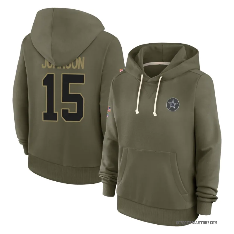 Tyler Johnson Women's Olive Dallas Cowboys 2025 Salute to Service Hoodie