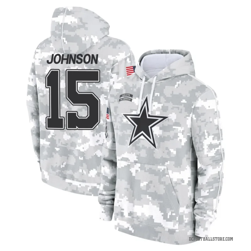 Tyler Johnson Youth Camo Dallas Cowboys Arctic 2024 Salute to Service Club Fleece Pullover Hoodie
