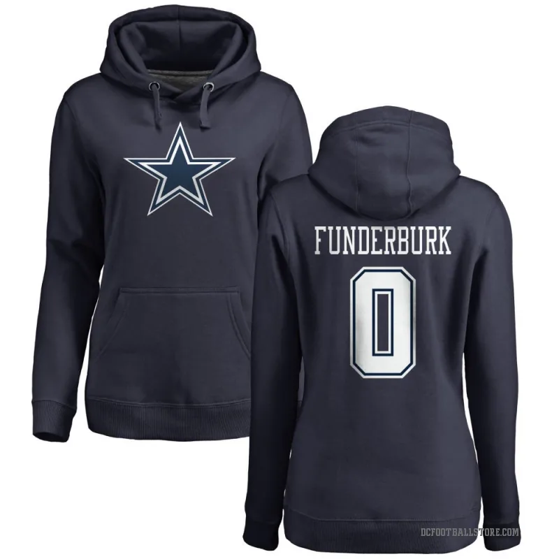 Tyrek Funderburk Women's Navy Dallas Cowboys Pro Line by Branded Pullover Hoodie