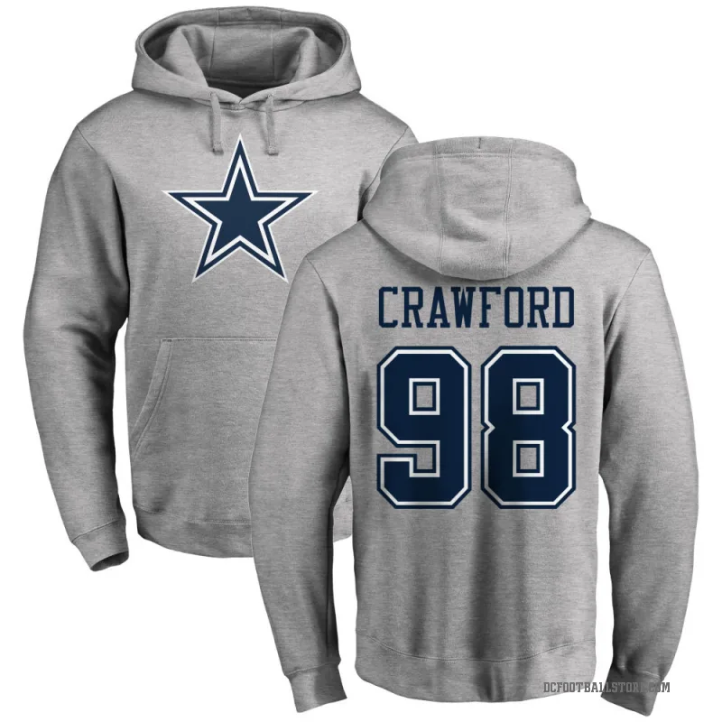Tyrone Crawford Men's Dallas Cowboys Pro Line by Branded Ash Logo Pullover Hoodie