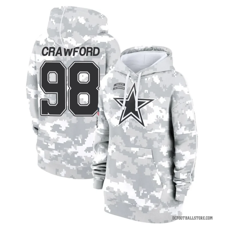 Tyrone Crawford Women's Camo Dallas Cowboys Arctic 2024 Salute to Service Club Fleece Pullover Hoodie