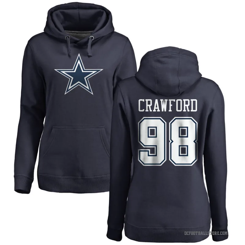 Tyrone Crawford Women's Navy Dallas Cowboys Pro Line by Branded Pullover Hoodie