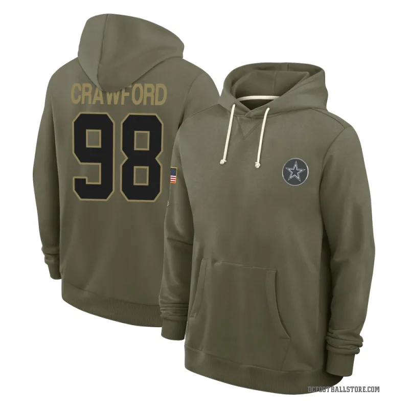 Tyrone Crawford Youth Olive Dallas Cowboys 2025 Salute to Service Hoodie