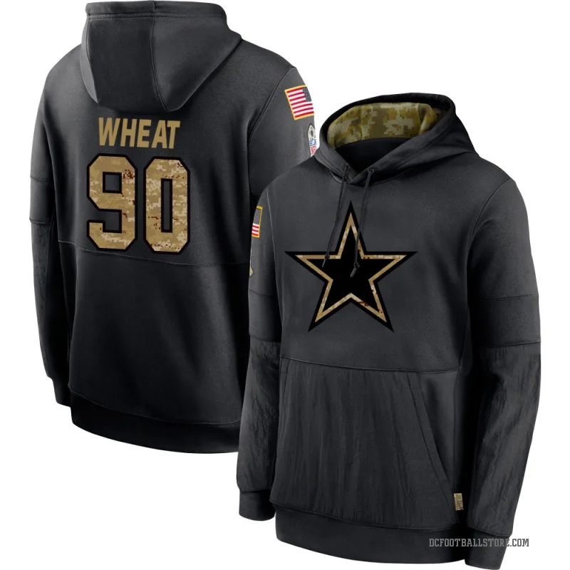 Tyrus Wheat Youth Black Dallas Cowboys 2020 Salute to Service Sideline Performance Pullover Hoodie