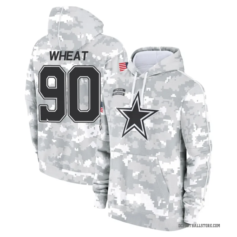 Tyrus Wheat Youth Camo Dallas Cowboys Arctic 2024 Salute to Service Club Fleece Pullover Hoodie