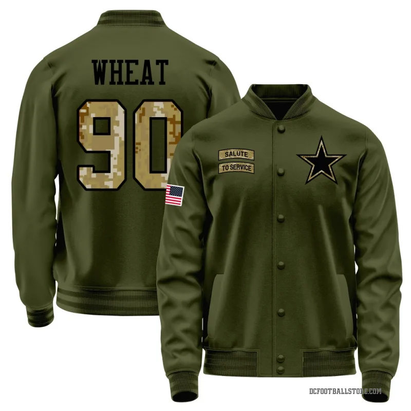 Tyrus Wheat Youth Olive Dallas Cowboys Salute to Service Sideline Performance Jacket