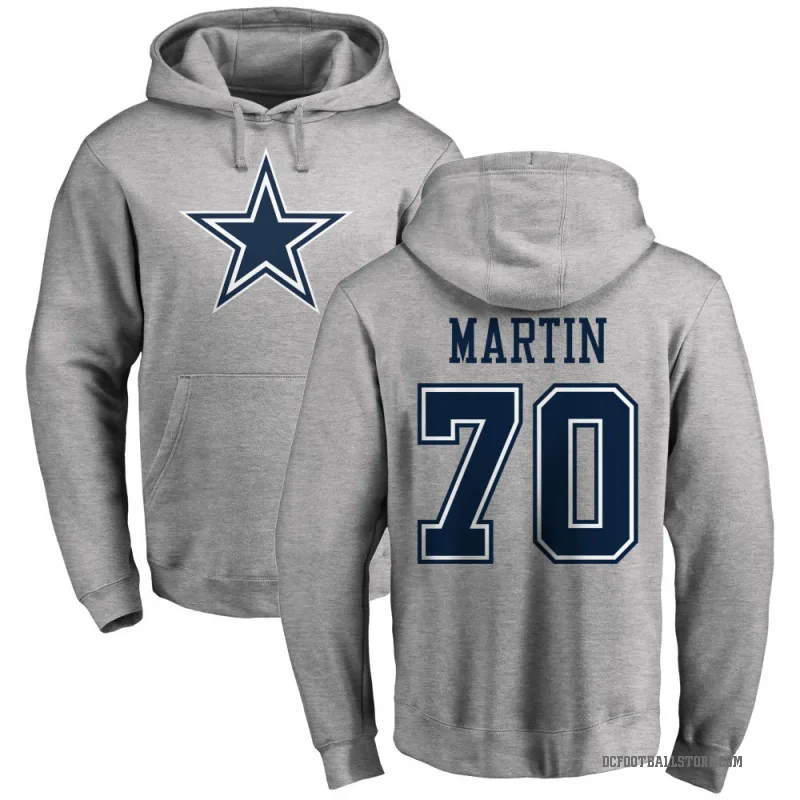 Zack Martin Men's Dallas Cowboys Pro Line by Branded Ash Logo Pullover Hoodie